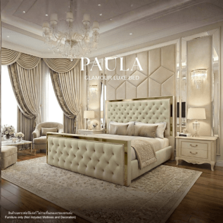 ฐานรองหัวเตียง 6 ฟุต WISDOM DESIGN FURNITURE รุ่น PAULA สีขาว_3